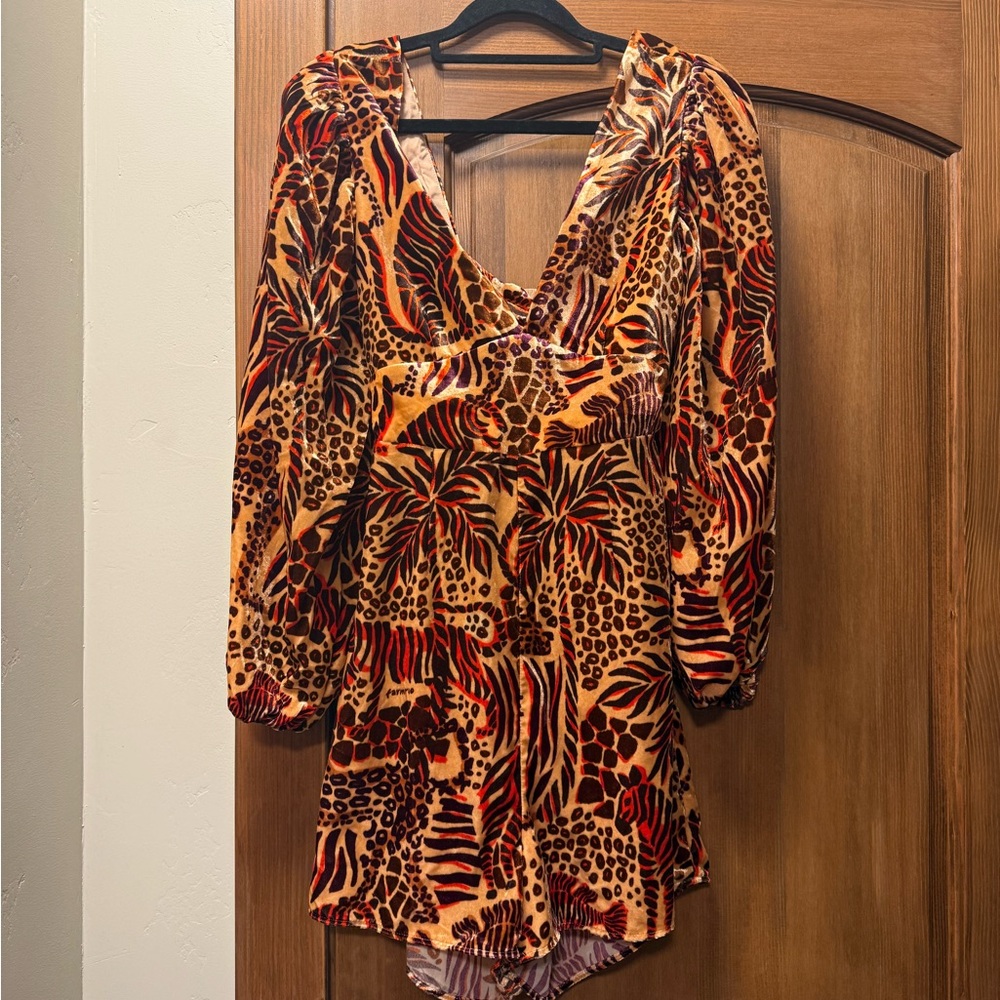 Farm Rio x Anthropologie Long-Sleeve Printed Romper - Picture 3 of 8